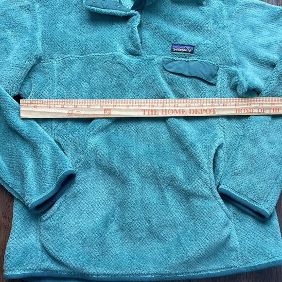 Patagonia Retool Snap-T Pullover Green Teal Fleece Cozy Warm Women’s Large - Picture 5 of 6
